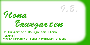 ilona baumgarten business card